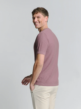 Afbeelding in Gallery-weergave laden, Pullover Short Sleeve Crewneck Solid Slub Knit 27230262 146 Mauve