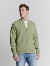 Afbeelding in Gallery-weergave laden, Sweater Full Zipper Jacquard Mix Bomber 27100119 177 Light Army