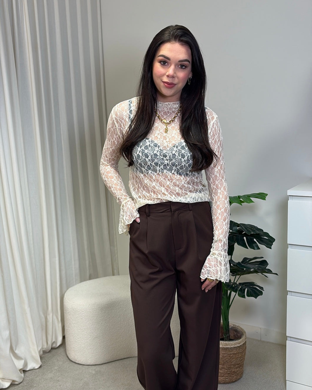 Top AMEloe LaLunaTheLabel CY24219 Beige