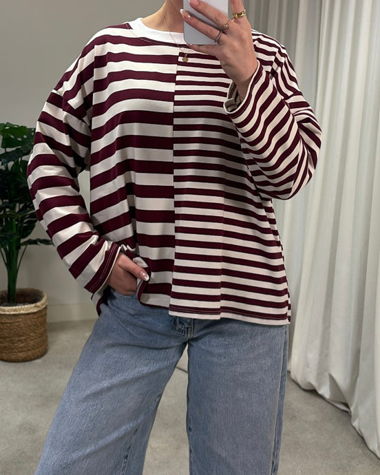 AMAmelouLaLunaTheLabel13423Bordeaux_Stripe__1