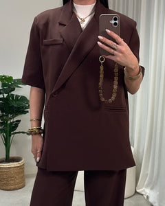 Blazer AMJoya LaLunaTheLabel AM_54802 Brown