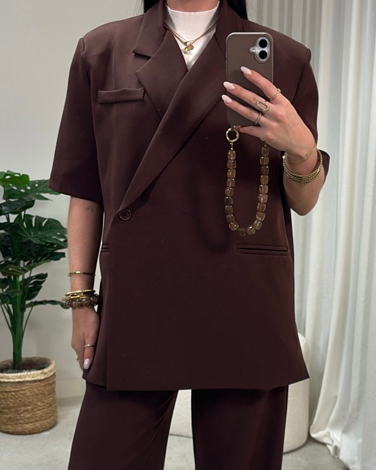 Blazer AMJoya LaLunaTheLabel AM_54802 Brown