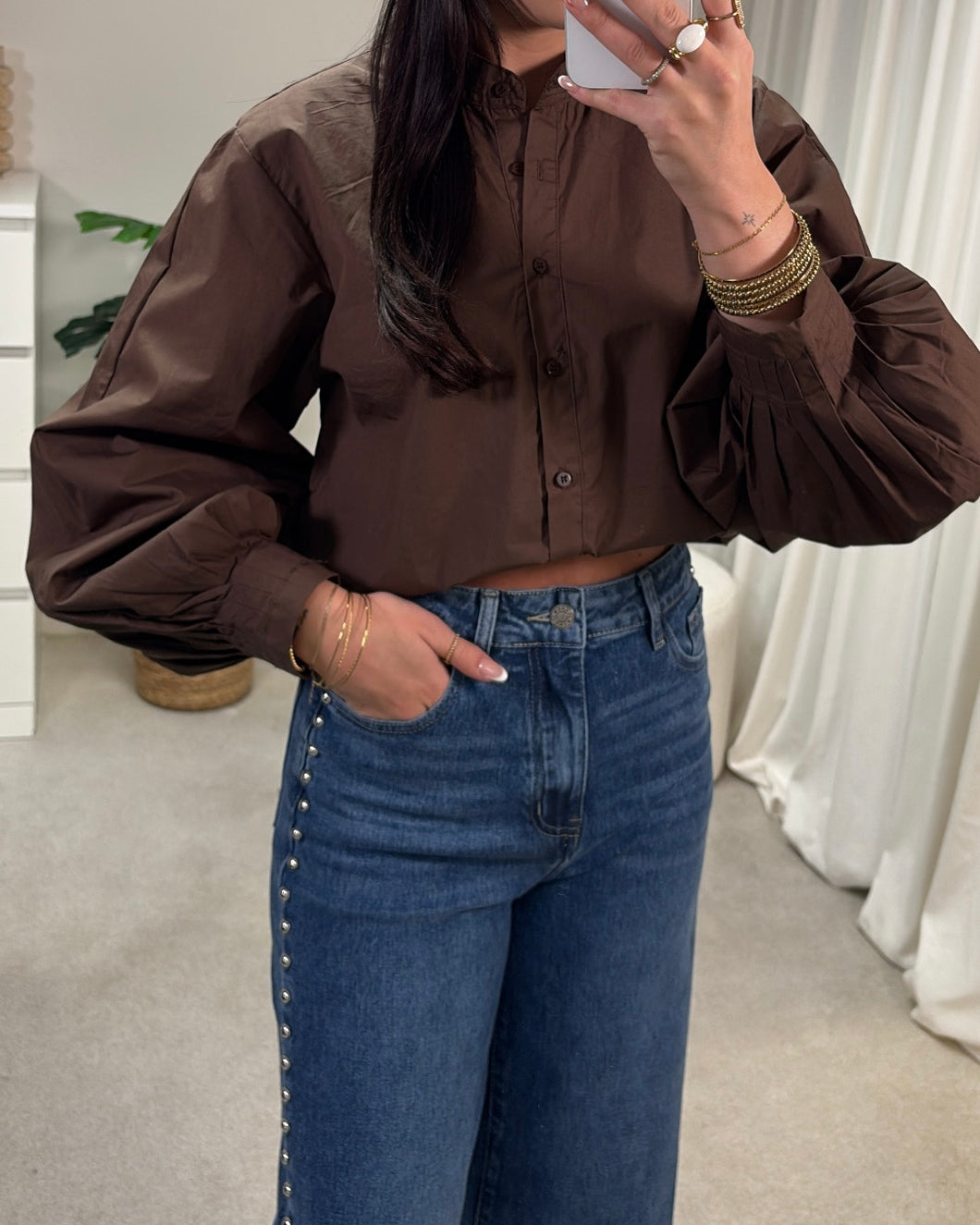 Blouse AMIlsen Lume LaLunaTheLabel MY6123 Brown