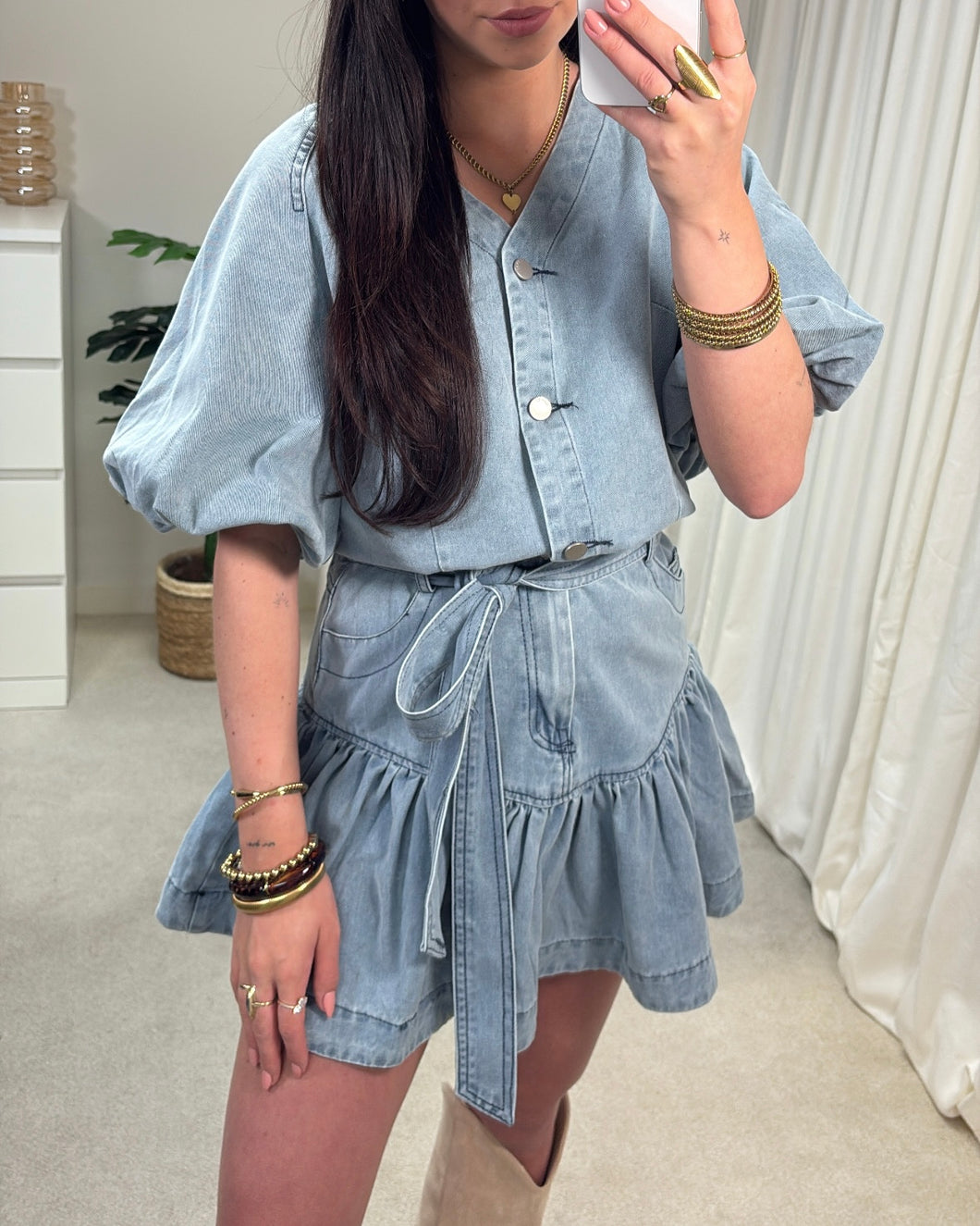 Blouse AMMea LaLunaTheLabel AM_54030 Blue