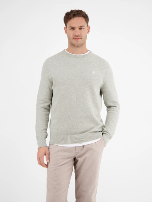 Crewneck 2 Stone Lerros 2525012 101 Broken White Melange