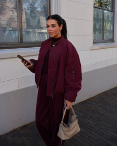 KALorena Bomber Jacket Kaffe 10510620-191528 191528 Windsor Wine