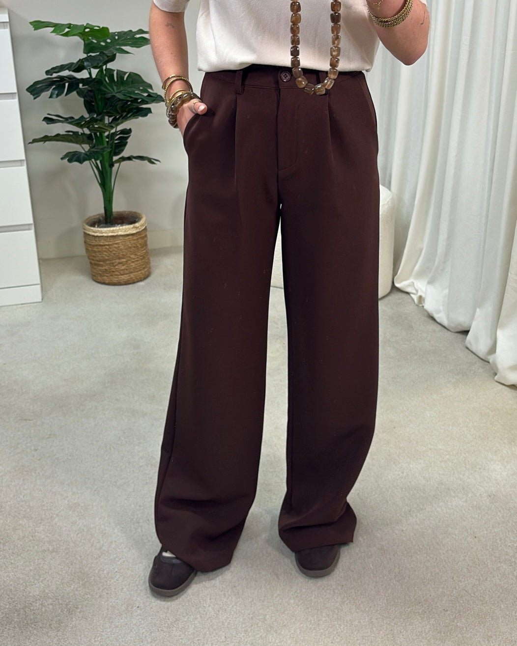 Pantalon AMSeraphina LaLunaTheLabel AM_54902 Brown