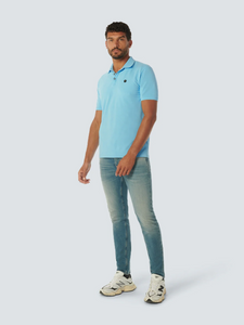 Polo Pique Garment Dyed 23380101SN 036 Aqua