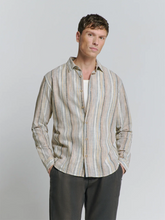 Afbeelding in Gallery-weergave laden, Shirt Slub Multi Coloured Stripes 27400340 030 Blue
