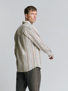 Shirt Slub Multi Coloured Stripes 27400340 030 Blue