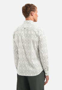 Shirt Stretch Allover Printed No Excess 29450804 052 Dark Green