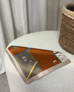 Sjaal AMSahari LaLunaTheLabel AM_53500 Taupe/Orange