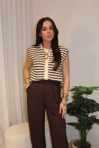 Spencer AMLaleh LaLunaTheLabel 51057 Brown/Creme Stripe