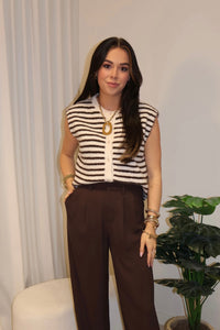 Spencer AMLaleh LaLunaTheLabel 51057 Brown/Creme Stripe