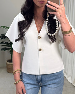 Top AMMisley LaLunaTheLabel Y22180 Creme