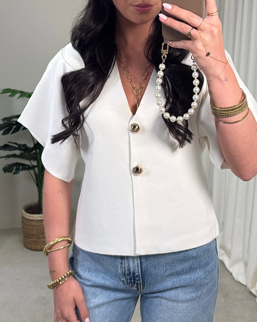 Top AMMisley LaLunaTheLabel Y22180 Creme