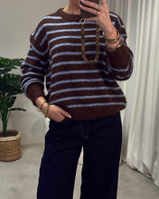 Afbeelding in Gallery-weergave laden, Trui AMAdele LaLunaTheLabel AR1021 Brown/Blue
