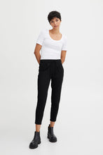 Afbeelding in Gallery-weergave laden, Pantalon IHKATE Cropped 7/8 Ichi 20104757 10001 Black
